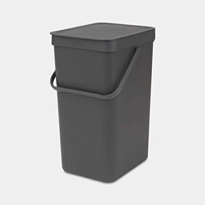 Abbildung von Brabantia Sort &amp; Go Einbaubehälter, Plastik, Dunkelgrau, 16L