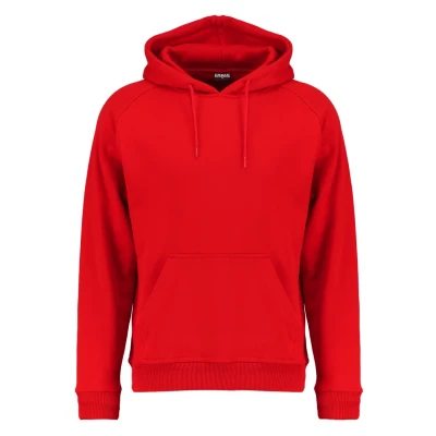 Abbildung von Urban Classics Blank Hoody Kapuzenpullover, Herren, Größe: 5XL, Red