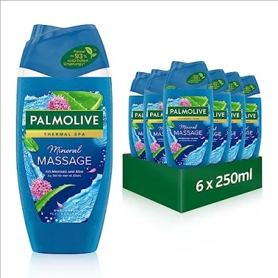 Abbildung von Palmolive Duschgel Thermal SPA Mineral Massage 6x250 ml mit Meersalz, Aloe Extrakt &amp; ätherischem Öl