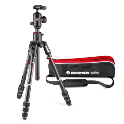 Abbildung von Manfrotto Befree GT XPRO Carbon Kamerastativ, 496 Kugelkopf, Twist Lock System, 90 Grad Säule, 200PL PRO Platte, für DSLRs, und spiegellose Kameras mit langen Objektiven, Makrofotografie