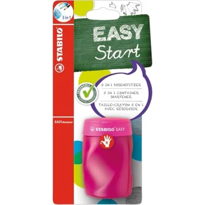 Abbildung von Ergonomischer Dosen Spitzer für Rechtshänder STABILO EASYsharpener 3 in 1 pink