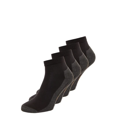 Abbildung von camano Sport Quarter BOX 4 PACK Sportsocken, Herren, Größe: 47 49, Black