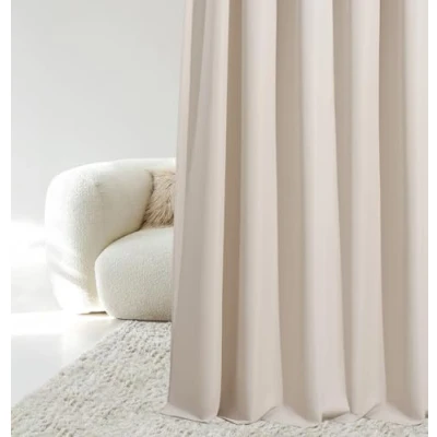 Abbildung von ROOM99 Vorhang mit Kräuselband Aura 140 x 250 cm Breite Höhe Verdunkelung Schiebegardinen Deko Modern Curtain Gardine Wohnzimmer Schlafzimmer Hellbeige, 1 Stück