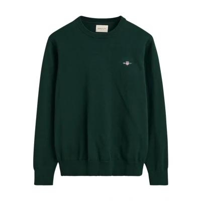Abbildung von GANT Classic C NECK Strickpullover, Herren, Größe: Large, Tartan green