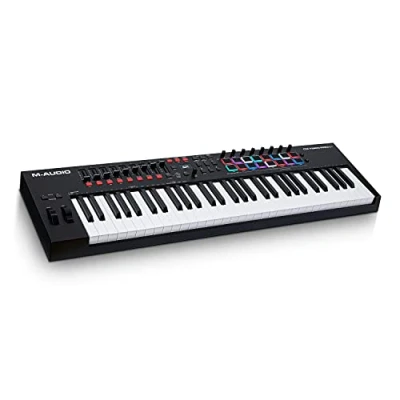 Abbildung von M Audio Oxygen Pro 61 Tasten USB MIDI Keyboard Controller mit Beat Pads, zuweisbaren Reglern, &amp; Fadern und enthaltenem Softwarepaket