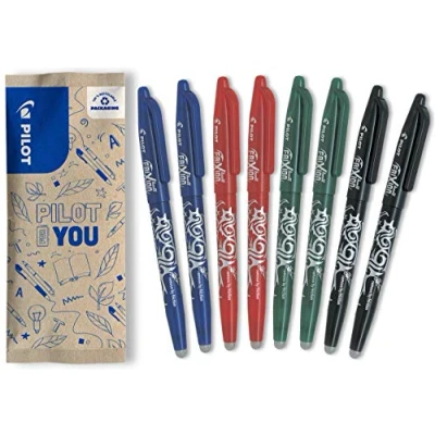 Abbildung von PILOT FriXion Ball 0.7 Set 6 Stück: 2x Blau/Schwarz/Rot/Grün Radierbare Tintenroller 0,4 mm Strichstärke, angenehme Schreibführung beim Schreiben, thermosensitive Tinte, mit austauschbarer Mine