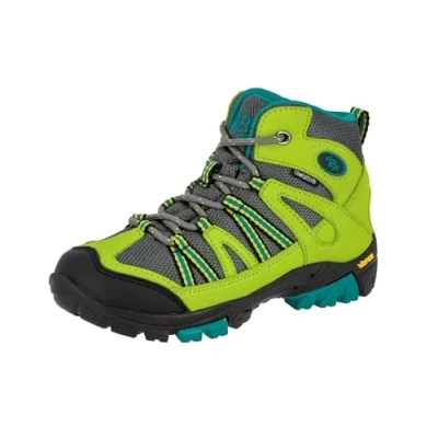 Abbildung von Brütting Unisex Kinder OHIO HIGH Trekking &amp; Wanderstiefel, Lemon/ Grau/ Blau, 35 EU