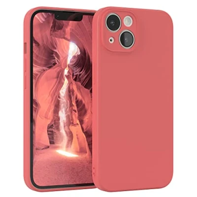 Abbildung von EAZY Case Silikonhülle für iPhone 14 Hülle Silikon Rot weich stoßfeste Handyhülle Schutzhülle mit Kameraschutz Dünn Premium Schutz Cover TPU Phone Bumper in Hellrot