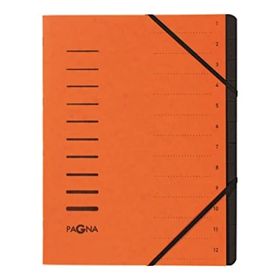 Abbildung von Pagna 40059 12 Ordnungsmappe, Fächer, 1 12, orange