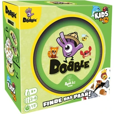 Abbildung von Zygomatic, Dobble Kids, Eco Sleeves, Kinderspiel, Kartenspiel, 2 8 Spieler, Ab 4+ Jahren, 15 Minuten, Deutsch