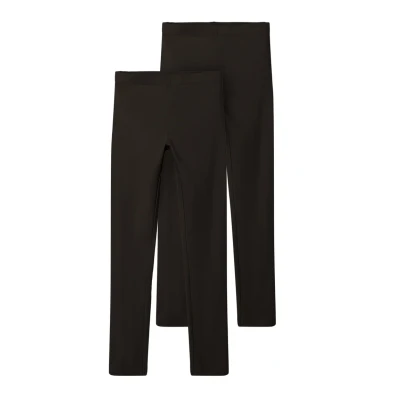 Abbildung von Name it Nkfvivian 2 PACK Leggings Hosen für Kinder, Größe: 86/92, Black