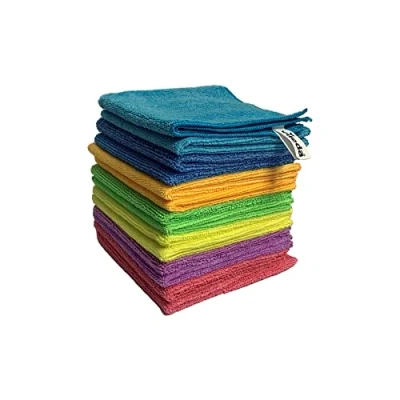Abbildung von Vileda Mikrofaser Allzwecktücher Colors, Reinigungstücher zur trockenen und feuchten Anwendung, 100% Material, 30 x cm, Mehrfarbig, Maxi Pack, 14er Pack