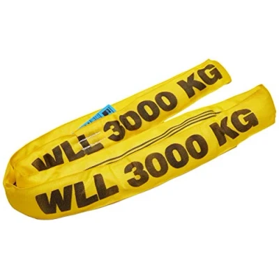 Abbildung von Braun GmbH 30021RS Rundschlinge 3000 kg Tragkraft, 2 m Umfang = 1 Nutzlänge, endlos mit Polyesterkern, gelb