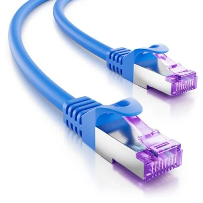 Abbildung von deleyCON 3,0m CAT7 Netzwerkkabel 10 Gigabit RJ45 Patchkabel Ethernet Kabel (Kupfer, SFTP PiMF Schirmung) für Highspeed LAN DSL Switch Modem Router Patchpanel CAT6 CAT5 Blau