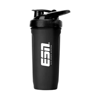 Abbildung von ESN Shaker Reforce Stainless Steel, schwarz, 700 ml, auslaufsicher, Maßeinheiten innen graviert, frei von BPA &amp; DEHP, geprüfte Qualität