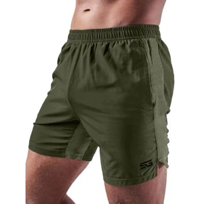 Abbildung von Satire Gym® Kurze Sporthose Herren Funktionelle Fitness Shorts für Männer Sport als (Dunkelgrün, S)
