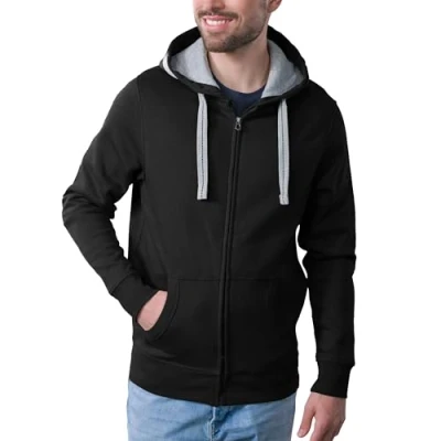 Abbildung von HRM Herren Jas M Kapuzenpullover, Schwarz, XL