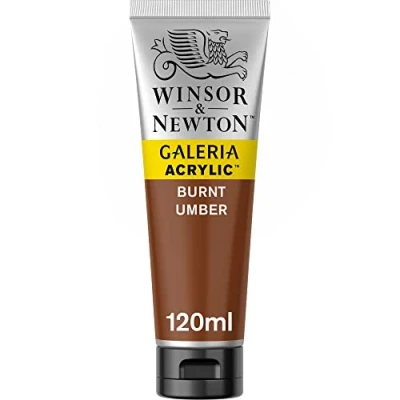 Abbildung von Winsor &amp; Newton 2131076 Galeria Acrylfarbe, hohe Pigmentierung, lichtecht, buttrige Konsistenz, 120 ml Tube Umbra Gebrannt