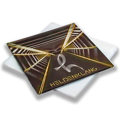 Abbildung von Heldenklang® 12&quot; Schallplatten Hüllen SLIM 80 μm LP Schutzhüllen Sehr transparent Made in Germany 50 Stück