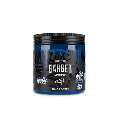 Abbildung von BARBER MARMARA No.34 hair Styling Gel 500ml Haargel Herren Starker Halt Kein Verkleben und ohne Rückstände Alkohol Frei Frischer Duft wet look gummy Effect