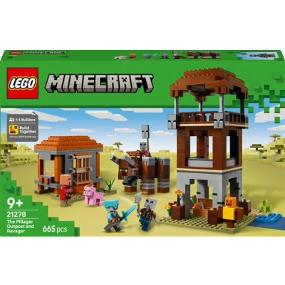 Abbildung von LEGO Minecraft EIN Verwüster am Plünderer Außenposten Spielzeug mit beweglichen Figuren Kreative Gaming Deko Geschenk für Gamer Spielset Jungen und Mädchen ab 8 Jahren 21278
