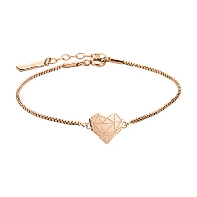 Abbildung von Liebeskind Berlin Damen Armband Herz Edelstahl Silber 20 cm (roségold)