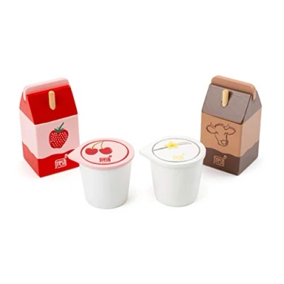 Abbildung von small foot Milchprodukte Set &quot;fresh&quot; aus Holz, Kaufladen und Kinderküchen Zubehör, 4 teilig, ab 3 Jahren, 11440