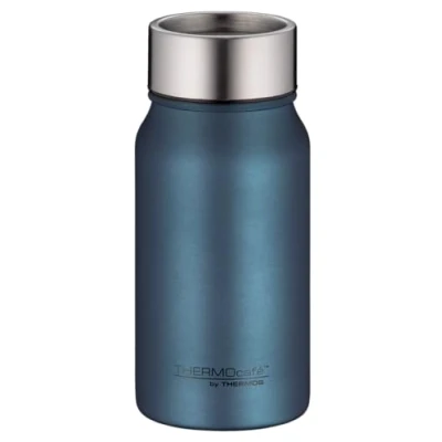 Abbildung von THERMOcafé by THERMOS TC DRINKING MUG blue mat 0,35l, Thermobecher Edelstahl, Isolierbecher, Kaffeebecher to go, auslaufsicher, 8 Stunden heiß 16 kalt, spülmaschinenfest, BPA frei
