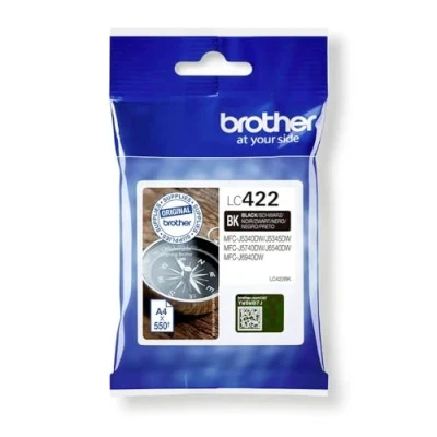 Abbildung von Brother Original Tintenpatrone LC 422BK Schwarz für ca. 550 Seiten, MFC J5340DW, J5345DW, J5740DW, J6540DW, J6940DW