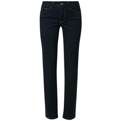 Abbildung von MAC Damen Straight Leg Jeanshose Melanie, Blau (Blau Verwaschen/ Dark Rinsewash D801), 44 / L34