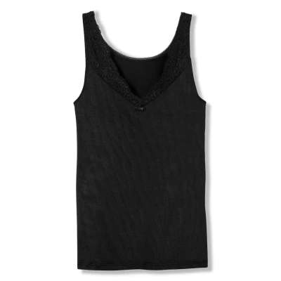Abbildung von Calida Sensual Secrets OHNE ARM Unterhemd/shirt, Damen, Größe: 40/42, Schwarz