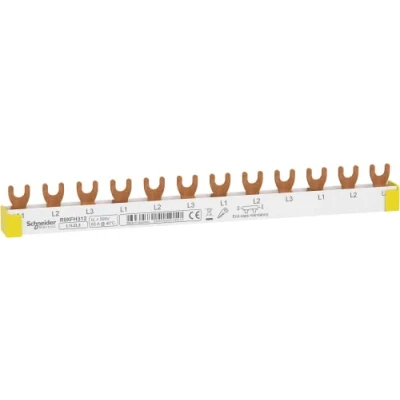 Abbildung von Schneider Electric Phasenschiene Gabel Resi9, 3 polig, 12TE, 63A, kürzbar, Artikelnummer R9XFH312