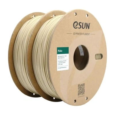 Abbildung von eSUN PLA+ Filament 1.75mm, 3D Drucker PLA Plus, Maßgenauigkeit +/ 0.03mm, 1KG pro Spule, 2 Spulen Druck für Drucker, Knochen Weiß