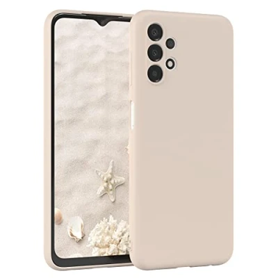 Abbildung von EAZY Case Silikonhülle für Samsung Galaxy A13 (4G) Hülle Silikon Beige weich stoßfeste Handyhülle Schutzhülle mit Kameraschutz Dünn Premium Schutz Cover Bumper in Taupe