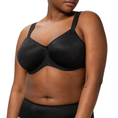 Abbildung von Triumph Essential Minimizer W X BH, Schwarz, reduziert das Brustvolumen optisch um eine Cup Größe, Schwarz (BLACK (04) 04), 90E
