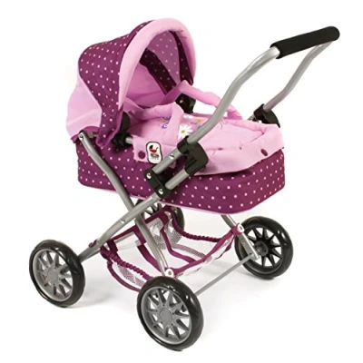 Abbildung von Bayer Chic 2000 555 29 Kuschelwagen Smarty, für Kinder ab 2 Jahren, Dots Brombeere, lila/rosa