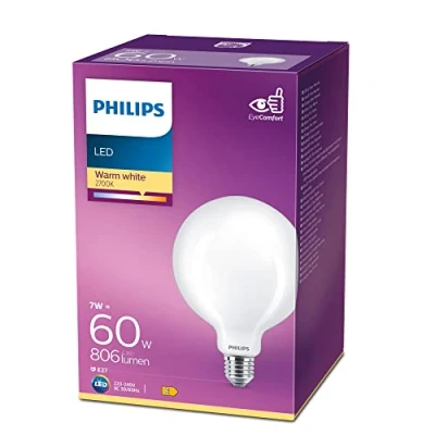 Abbildung von Philips Classic LED Lampe E27 G120 7W 2.700K opal
