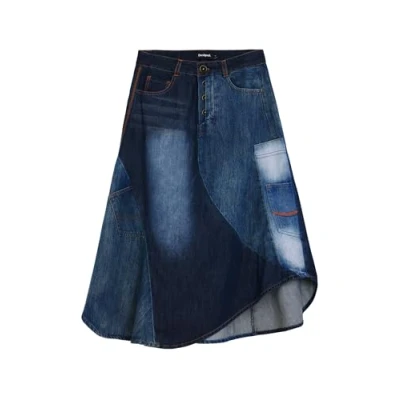Abbildung von Desigual Alinienrock, Damen, Größe: Large, Blue