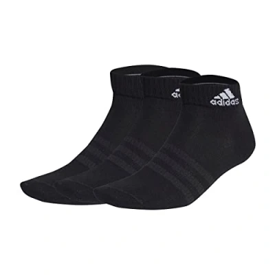 Abbildung von adidas Unisex Thin and Light Ankle Socks 3 Pairs, Black / White, 6.5 8