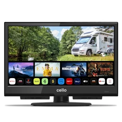 Abbildung von Cello C1624WS 12V 16&quot; Smart Camping Reise TV WEBOS by LG Full HD LED Triple Tuner DVB T/T2 C S/S2 HDMI USB Bluetooth KFZ Car Adapter „Pitch Perfect Sound“ für EIN einzigartiges Klangerlebnis