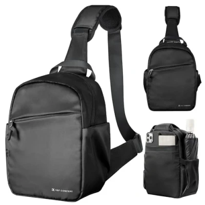 Abbildung von K&amp;F Concept Kameratasche, Kamera Sling Tasche Schultertasche Fotorucksack Klein, Wasserdichter Kamerarucksack, Verstellbarer Schultergurt Rucksack für DSLR/SLR Objektiv