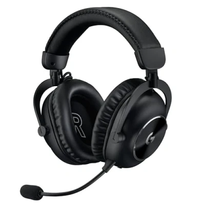 Abbildung von Logitech G PRO X 2 LIGHTSPEED Wireless Gaming Headset, abnehmbares Boom Mic, 50 mm Graphen Treiber, DTS:X Kopfhörer 2.07.1 Surround, Bluetooth/USB/3,5 Aux, PC, PS5, PS4, Nintendo Switch Schwarz