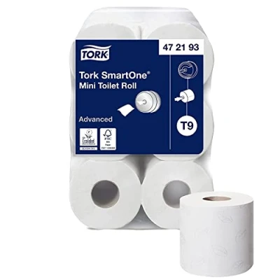 Abbildung von Tork SmartOne Mini Toilettenpapier Weiß T9, Advanced, 2 lagig, 12 x 620 Blatt, 472193