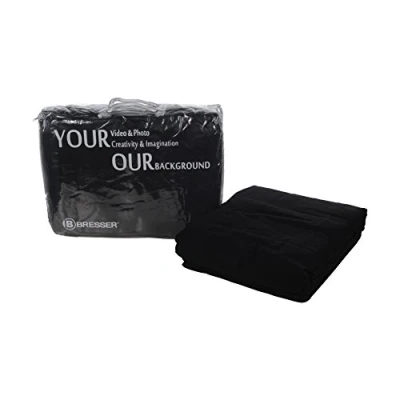 Abbildung von Bresser F000407 Baumwolle Fotostudio Stoff Hintergrund 3x4 m schwarz