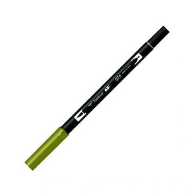 Abbildung von Tombow ABT 076 Fasermaler Dual Brush Pen mit zwei Spitzen, green ochre