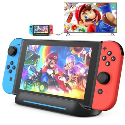 Abbildung von 5 in 1 Switch Dock for Nintendo OLED TV Adapter Docking Station with HDMI USB 3.0 Port Type C Charging Connectors Travel Base Portable Hub Stand