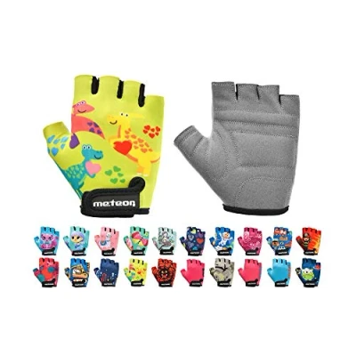 Abbildung von meteor Kinder Fahrradhandschuhe Bike Gel BMX Handschuh Jungen Fahrrad Handschuhe Mädchen radhandschuhe Scooter Tretroller Fahr Rad