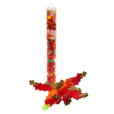 Abbildung von Plus 9604267 Kreativ Bausteine Tube, Drache, Geniales Konstruktionsspielzeug, 100 Teile