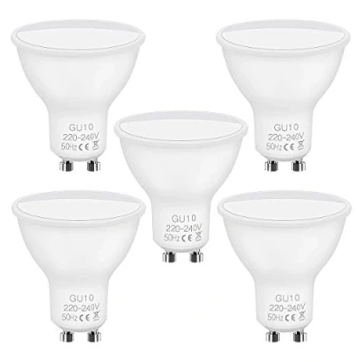 Abbildung von Vicloon GU10 LED Lampe, 5 Stück 6W 450LM 3000K Warmweiß Leuchtmittle, Ersatz für 50W Halogenlampen, Nicht Dimmbar, 120 Abstrahlwinkel Spotlight, AC 220 240V Birnen