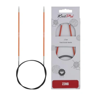 Abbildung von KnitPro K47094 Rundstricknadel, Metal, Orange, 60cm / 2.75mm